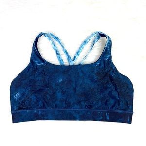 Lululemon Blue Ocean Print Energy Sports Bra
